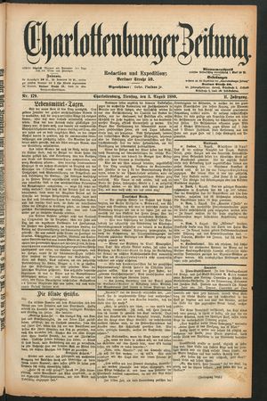 Charlottenburger Zeitung vom 03.08.1880