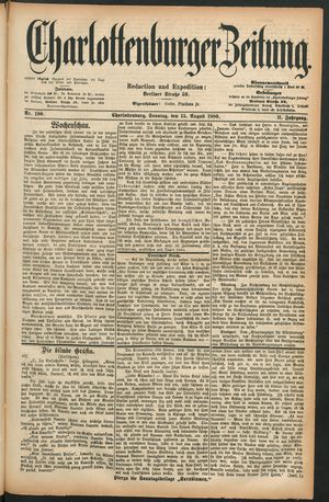 Charlottenburger Zeitung vom 15.08.1880