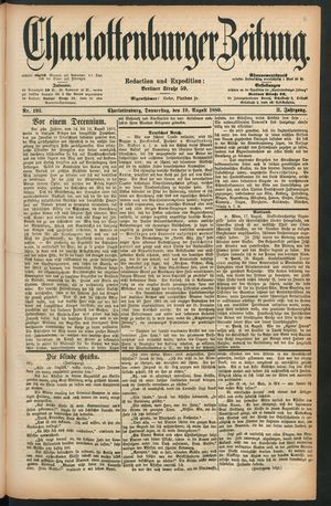 Charlottenburger Zeitung vom 19.08.1880