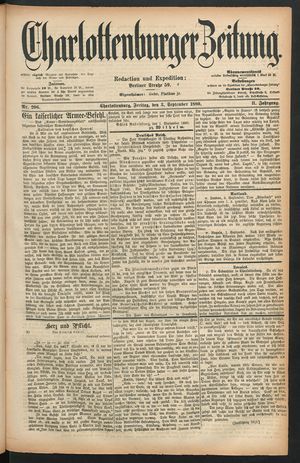 Charlottenburger Zeitung vom 03.09.1880