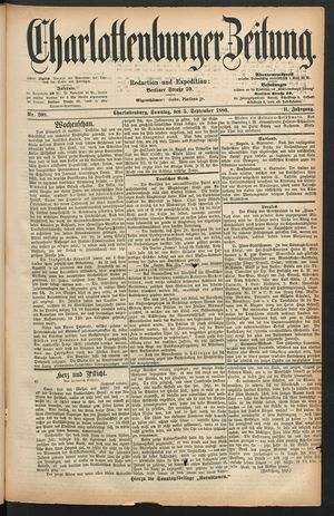 Charlottenburger Zeitung vom 05.09.1880