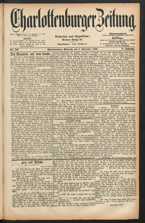 Charlottenburger Zeitung vom 08.09.1880