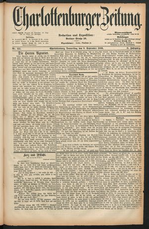 Charlottenburger Zeitung vom 09.09.1880