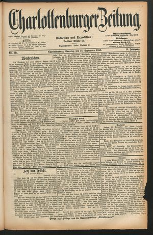 Charlottenburger Zeitung vom 12.09.1880