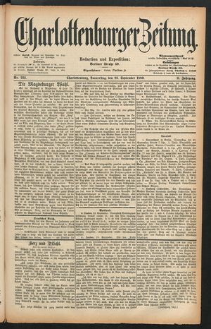 Charlottenburger Zeitung vom 23.09.1880