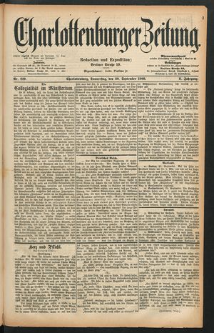 Charlottenburger Zeitung on Sep 30, 1880