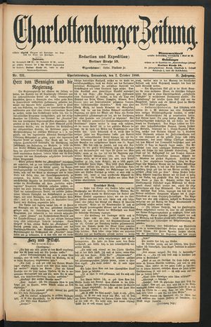 Charlottenburger Zeitung vom 02.10.1880