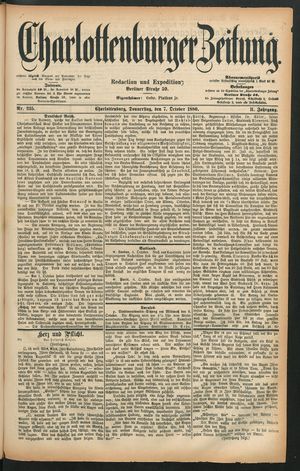 Charlottenburger Zeitung on Oct 7, 1880