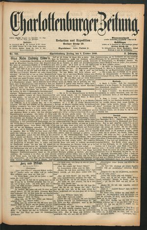 Charlottenburger Zeitung on Oct 8, 1880