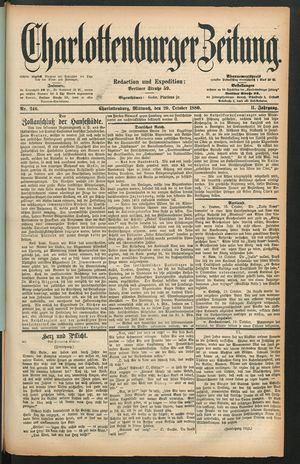 Charlottenburger Zeitung on Oct 20, 1880