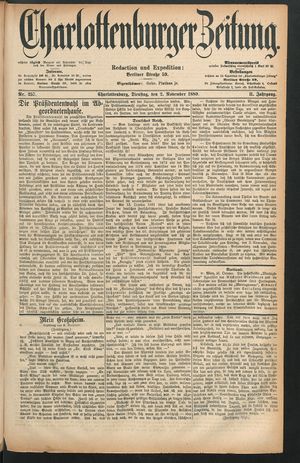 Charlottenburger Zeitung on Nov 2, 1880