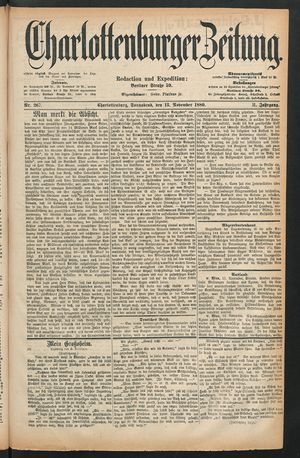 Charlottenburger Zeitung vom 13.11.1880