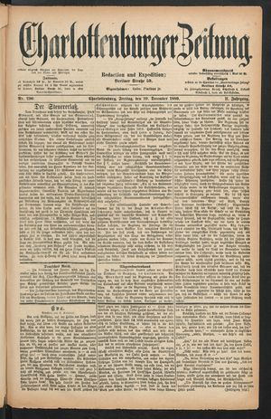 Charlottenburger Zeitung vom 10.12.1880