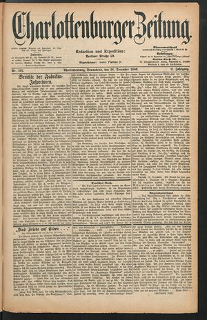 Charlottenburger Zeitung on Dec 18, 1880