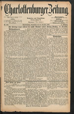 Charlottenburger Zeitung vom 25.12.1880