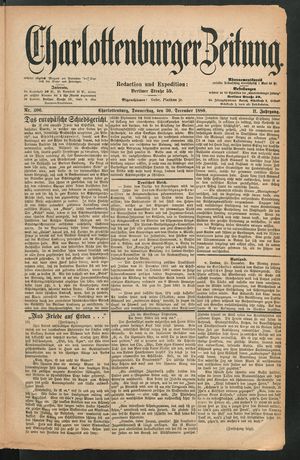 Charlottenburger Zeitung vom 30.12.1880