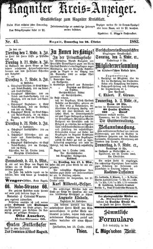 Ragniter Kreis-Anzeiger vom 26.10.1882