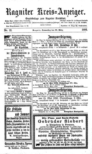 Ragniter Kreis-Anzeiger on Mar 23, 1893