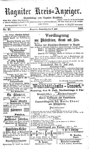 Ragniter Kreis-Anzeiger on Jul 6, 1893