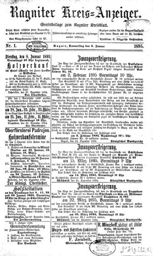 Ragniter Kreis-Anzeiger on Jan 3, 1895