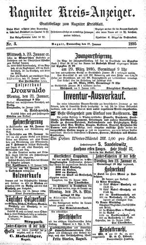 Ragniter Kreis-Anzeiger vom 17.01.1895