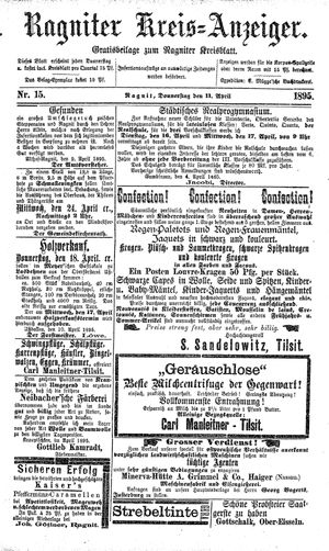 Ragniter Kreis-Anzeiger vom 11.04.1895