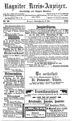 Ragniter Kreis-Anzeiger on May 16, 1895