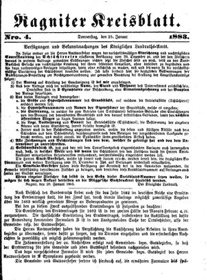 Ragniter Kreisblatt vom 25.01.1883