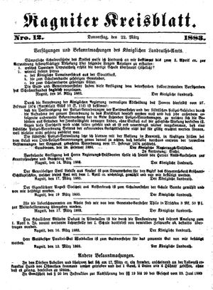 Ragniter Kreisblatt vom 22.03.1883