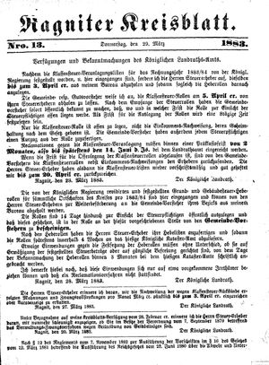 Ragniter Kreisblatt vom 29.03.1883