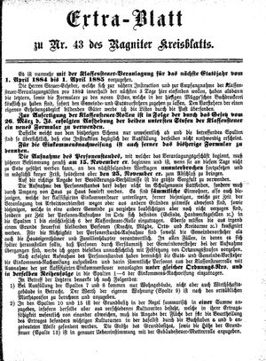 Ragniter Kreisblatt vom 25.10.1883