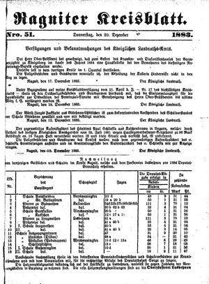 Ragniter Kreisblatt vom 20.12.1883