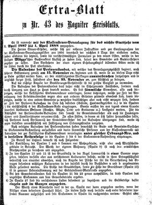 Ragniter Kreisblatt on Oct 28, 1886
