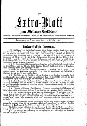 Goldaper Kreisblatt vom 13.10.1910