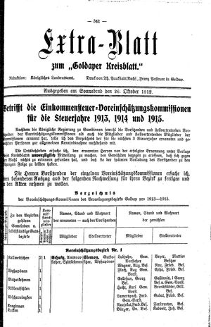 Goldaper Kreisblatt vom 26.10.1912