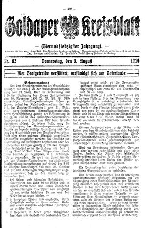 Goldaper Kreisblatt vom 03.08.1916