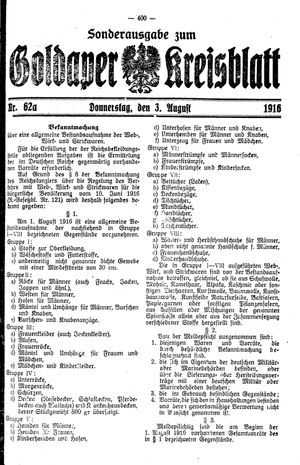 Goldaper Kreisblatt vom 03.08.1916