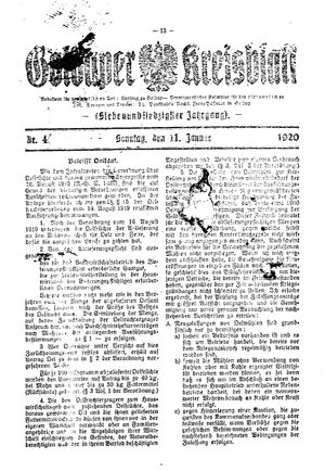 Goldaper Kreisblatt on Jan 11, 1920