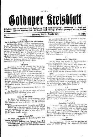 Goldaper Kreisblatt vom 22.12.1927