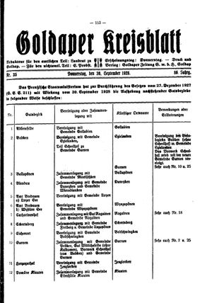 Goldaper Kreisblatt vom 20.09.1928