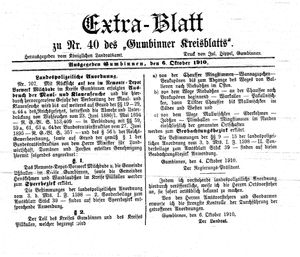 Gumbinner Kreisblatt vom 06.10.1910