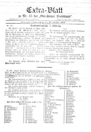 Gumbinner Kreisblatt vom 15.11.1910
