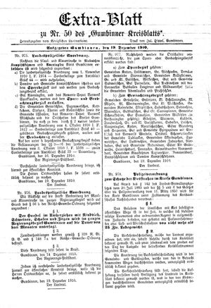 Gumbinner Kreisblatt vom 19.12.1910