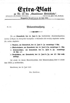 Gumbinner Kreisblatt vom 12.06.1912
