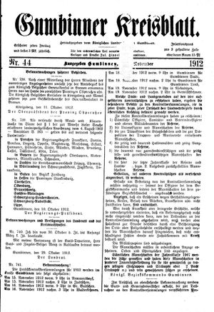 Gumbinner Kreisblatt vom 02.11.1912