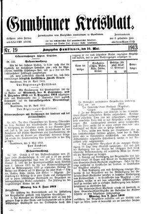 Gumbinner Kreisblatt vom 10.05.1913