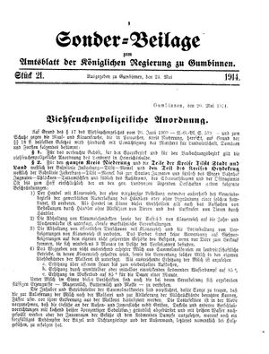 Gumbinner Kreisblatt vom 23.05.1914