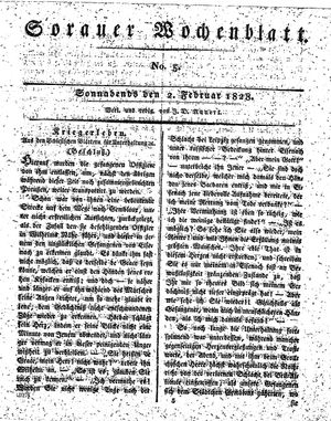 Sorauer Wochenblatt für Unterhaltung, Belehrung und Ereignisse der Gegenwart on Feb 2, 1828