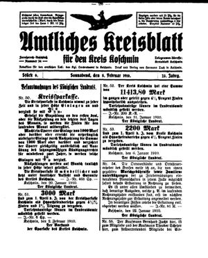 Amtliches Kreisblatt für den Kreis Koschmin vom 05.02.1910