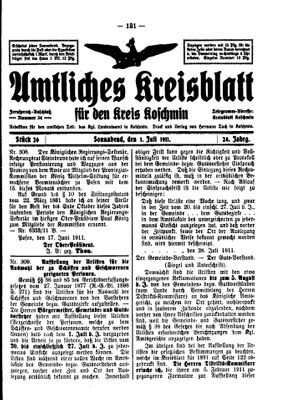 Amtliches Kreisblatt für den Kreis Koschmin vom 01.07.1911